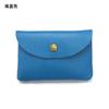 Capa Superior Piel Vacuna Moda Monedero Tarjetero Mini Portátil Patrón Lichi Cuero Genuino para Hombre y Mujer