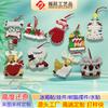Imán de Refrigerador de Resina Colgante Personalizado Adornos de Decoración para Árbol de Navidad Muñeco de Nieve Alce Bastón Imán de Refrigerador Creativo Personalizado