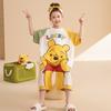 Camisón de verano para niñas, fino, de algodón puro, para bebés, niños medianos y grandes, antipatadas, bonito pijama de manga corta de una pieza con protección para el vientre para niños