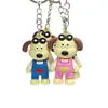 Llavero de Perro Jefe de Dibujos Animados Colgante para Bolso Perro Jefe Piloto PVC Silicona Zapatos Croc Accesorios DIY