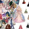 Paquete de 50 Pegatinas Transparentes Serie de Chicas de Dibujos Animados para Decoración de Cuaderno, Maleta, Guitarra Pegatinas Impermeables