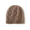 Gorro de Punto Grueso Cálido de Moda Casual para Mujer, Color Sólido, Tejido de Cable, Nuevo Estilo Otoño/Invierno 2026, Cachemira de Alta Gama