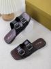 Pantuflas Nuevas de Verano para Mujer Estilo Coreano Estilo Francés Estilo Retro de Hada Playa Marítima Sandalias Blandas Planas para Uso Exterior