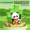 Procesamiento Personalizado de Bambú de la Suerte Panda Rojo Saludando y Asintiendo Panda Adornos Solares para Coche Regalos de Inauguración