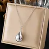 Estilo indiferente temperamento gota de agua collar de longitud media Amazon venta caliente alta calidad simple versátil nicho para mujer collar decorativo