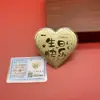 Amor Sincero Piezas de Oro Amor en el Día de San Valentín Chino 52Mg Oro Puro 999 Regalo de San Valentín Concha de Agua Oro al por Mayor