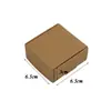 Caja de papel Kraft estilo europeo, pequeña caja para joyas, caja voladora de tres colores, caja de papel para embalaje, caja para dulces