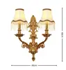 Luminária de parede retrô estilo europeu toda em cobre Lâmpada frontal para espelho de corredor de vila Iluminação decorativa para parede de fundo de sala de estar, sala de jantar, quarto Lâmpadas