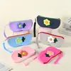 Estuche de silicona con forma de corazón para gafas transfronterizo en stock, nueva bolsa portátil para almacenamiento de gafas de sol, estuche de silicona floral para gafas