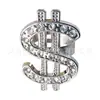 Popular Cadena de Oro Pulsera Hip-Hop Sombrero Negro de Pescador Gafas con Montura de Espejo Anillo de Dólar Conjunto de Vestido de Graduación