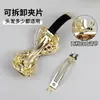 Presilha Grande de Metal com Laço de Cristal e Toque Sofisticado, Cheia de Strass, Presilha Horizontal para um Coque Elegante, Acessório de Cabelo Estilo Mãe