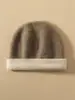 Gorro 100% Cachemir Puro para Mujer Otoño e Invierno Nuevo Doble Cara Frío Versátil Cálido Tejido de Lana