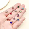 Colgante de Acero Inoxidable Redondo Color Acero de 6 mm con Agujero Vertical Doce Estrellas Color Doce Colores Recubrimiento al Vacío Electroplateado Accesorios para Joyería DIY