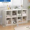 Gabinete Almacenamiento Gabinete Estantería Estante de Almacenamiento Librero de Pie Gabinete de Almacenamiento para el Hogar Estante por Niveles Gabinete de Ocho Compartimentos Gabinete Bajo Gabinete de Rejilla