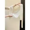 Verano Otoño Delgado Malla Transparente Encaje Protección Solar Cubierta Top Ropa Exterior para Mujer con Vestido Camisola Chal Cárdigan de Aire Acondicionado