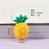 Resina diy accesorios serie de frutas simulación pegamento de crema parche para funda de teléfono móvil pegatina para refrigerador accesorios para el cabello llavero