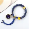 Pulsera Thangka Estilo Tíbet con Cinco Deidades de la Riqueza, Pulsera Tejida a Mano con Tara Verde y Cinco Santos, Pulsera Caja Gahu