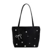 Bolso Tote con Lazo para Mujer 2024 Nuevo Moderno Sencillo Casual Gran Capacidad Bolso de Hombro Bolso de Mujer para Viajes