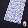 Pez dorado vidrio plano cosido a mano taladro color doble agujero cristal AB colorido hebilla plana strass de vidrio material diy