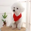 Cachorro Oso de Peluche Gato Collar Babero Perro Accesorio de Navidad Estilo Coreano Mascota Otoño Invierno Cálido Babero de Saliva
