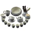 Juego de Té Kung Fu Ruyao, Cafetera de Lujo de Gama Alta para Sala de Té Doméstica, Gaiwan de Cerámica, Taza de Té, Taza de Presentación, Juego Completo
