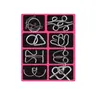 Anillo Chino Serie Nueve Entrelazados Desbloqueo y Desabrochado Juego de Ocho Piezas Venta al por Mayor Hebilla de Inteligencia Juego de 8 Piezas Hebilla Rompecabezas de Metal Abc