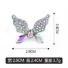Broche de Diamante Colorido con Colgante Doble Mariposa Collar Pulsera DIY Colgante Fábrica de Joyería Venta Directa Se Puede Lote Mixto Transfronterizo