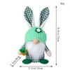 Boneco de Coelho com Orelhas de Xadrez para Páscoa Transfronteiriço Adereços Boneco de Velho Sem Rosto Casal Decoração de Tecido