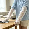 Guantes Desechables de Manga Extendida Guantes con Puño Elástico Ajustado Mangas Protectoras Dos en Uno para Limpieza y Mantenimiento al por Mayor