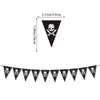 Decoração de Festa Temática Pirata Transfronteiriça 2025 Bandeira de Aniversário para Menino Topper de Bolo Conjunto de Balões Atacado Personalização
