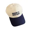 Gorra de Béisbol Casual con Bordado de Letras y Bloques de Color Estilo Coreano Ins, Nuevo Color, para Mujer, Gorra Versátil de Copa Suave con Pico de Pato para Primavera y Verano, para Hombres Modernos