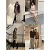 Botas de cuero suave combinadas con un abrigo, nueva colección otoño/invierno, punta fina, tacón de aguja, botas largas y botas elegantes de tacón alto