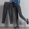 Jeans para Mujer Talla Grande Otoño Primavera Cintura Elástica Invierno MM Gorditas Adelgazantes Elásticos Cubren Caderas Harem Sueltos Pantalones Dad