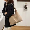 Bolsa de Mano Retro Escarchada de Gran Capacidad Súper Popular Transfronteriza para Mujer, Bolso de Hombro Versátil de Moda Nueva, Bolso de Mano