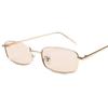 Caja Pequeña de Seda Dorada para Gafas de Mujer Estilo Retro Pi Shuai Hong Kong Gafas Planas para Miopía con Montura Estrecha Gafas de Moda para Hombre