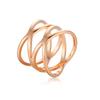 Anillo de Acero de Titanio Transfronterizo Europeo y Americano con Diseño Cruzado Personalidad de Moda Anillo de Acero Inoxidable Cortado con Láser Hebilla de Bufanda
