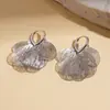 Brincos de Pétala em Forma de Coração Metálico Vazado Estilo Europeu e Americano com um Toque de Nicho Transfronteiriço de Alto Padrão e Design de Moda Único