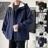 Forro de Color Contrastante, Doble Cara, Chaqueta Impermeable y Cortavientos Fina para Primavera y Otoño, Chaqueta con Capucha Versátil Unisex para Viajar