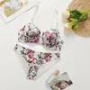Top de Lencería Estilo Europeo con Estampado Floral Push-up sin Tirantes para Mujer, sin Varillas, Cómodo, Sexy, Corto, Ajustado, Top Bandeau