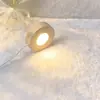 Difusor de Aroma de Piedra Luminosa de Madera Maciza Redonda Transfronterizo Lámpara de Posavasos LED con Tanque de Peces de Vidrio para Aromaterapia