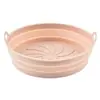 En stock de fábrica bandeja de silicona plegable para freidora de aire bandeja redonda para hornear en freidora de aire bandeja cuadrada para hornear en freidora de aire