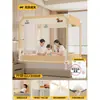 2026 Nuevo Modelo Mosquitero Ajustable Anticaídas para Dormitorio del Hogar, Base Completa, No Requiere Instalación, Barandilla de Cama para Bebé y Niño Cubierta Completa