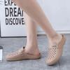 Sandalias de verano EVA para mujer, punta cerrada, con cordones, para exterior, huecas, zapatos de playa, zapatos con agujeros, pantuflas planas dulces