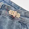 Hebilla de Cintura en Forma de Corazón Hebilla de Nudo Chino Par Hebilla de Metal Sin Costura Sin Clavo Botón Herramienta Reductora de Cintura para Jeans