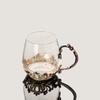 Ventas Directas de Fábrica Copa de Cristal para Agua Corona Color Esmalte Flor Colorido Taza de Té Estilo Nuevo Copa de Cristal Copa de Agua para Oficina