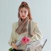 Bufanda de Peluche de Princesa para Mujer, Estilo Dulce y Fresco, Color Sólido Otoño e Invierno, Calentador de Cuello Cálido de Piel Sintética de Conejo, En Stock, Estilo Pequeño Chanel