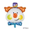 Globos de Papel de Aluminio de Payaso Nuevo Transfronterizos Dibujos Animados Payaso Circo Juguetes Decoración Fiesta de Cumpleaños Globos Venta al Por Mayor