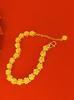 Nueva Pulsera de Moda Ensalada Cobre Amarillo Rojo Internet Chapada en Oro Combinable para Mujer Joyería Trébol de Cuatro Hojas Cadena Suministro Directo de Fábrica