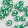 Dingyi 12mm Lua Fria Colorida Circo Contas Galvanizadas Acrílico Com Furo Contas Soltas Pulseira DIY Acessórios de Contas