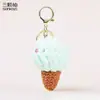 Chaveiro Criativo de Pelúcia Colorido de Sorvete para Mulheres, Fofo Desenho Animado, Cones de Simulação, Pingente de Bolsa para Casal, Pequeno Presente